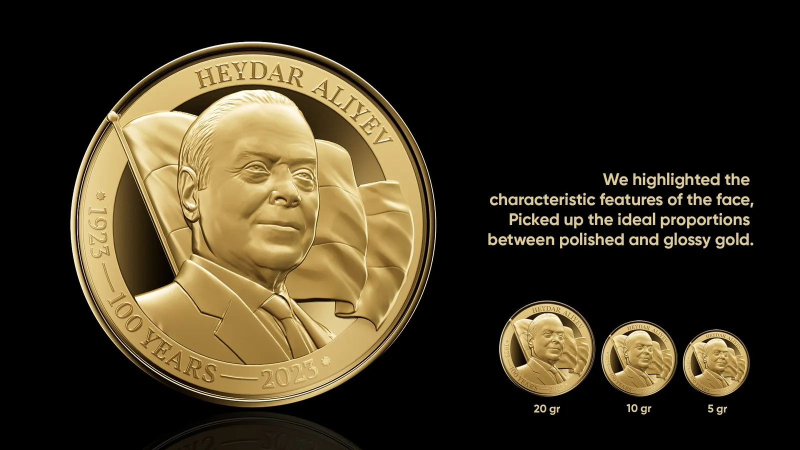 Heydar Aliyev / Golden coin — 2